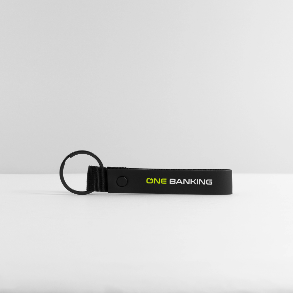 Matte minimalist keyring - black