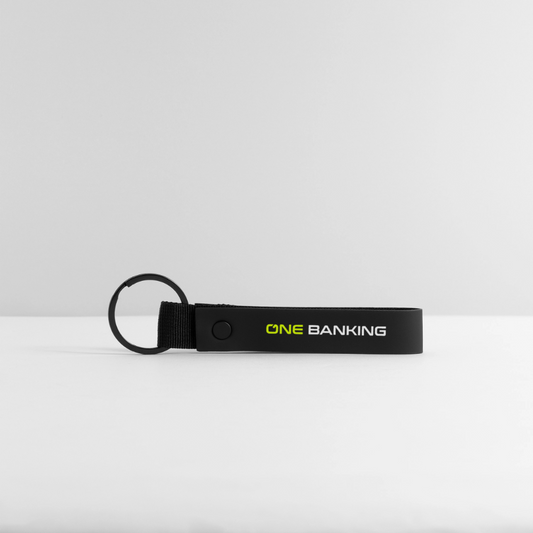 Matte minimalist keyring - black